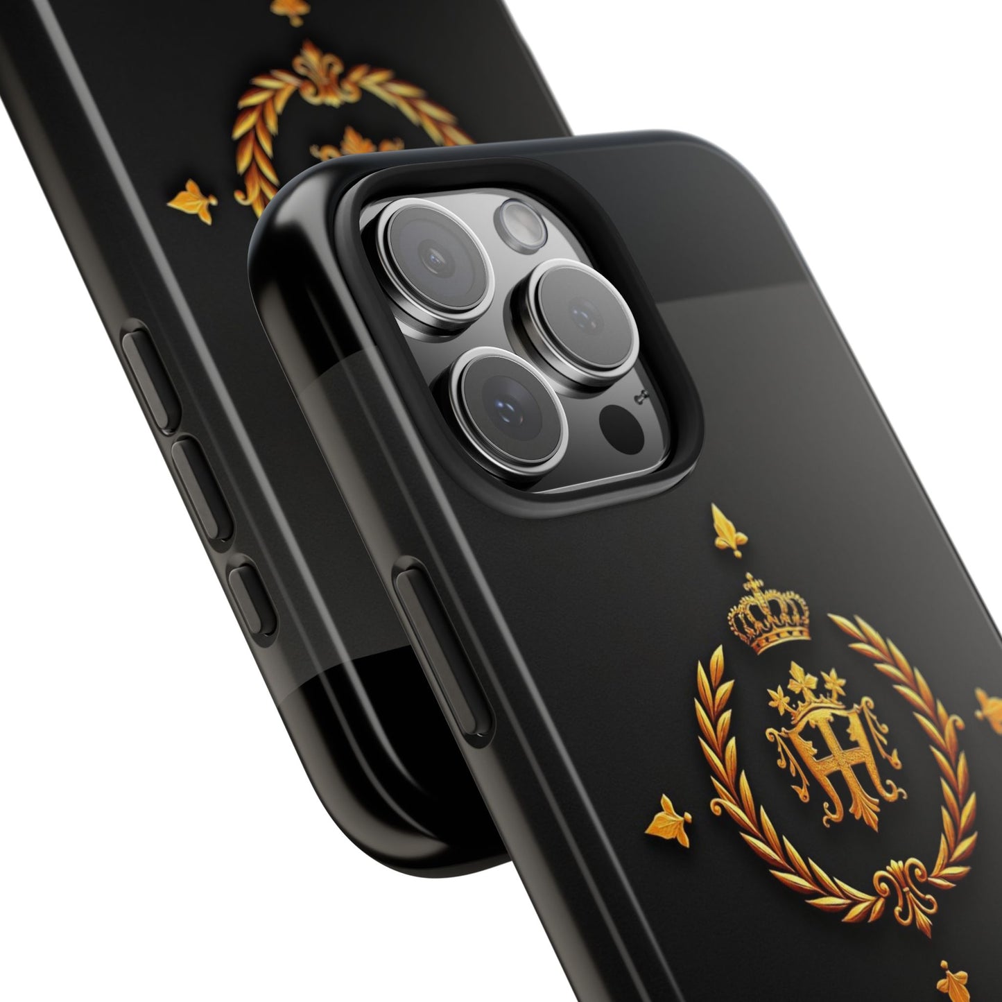 Luxurious Monarch Phone Case, Tough Phone Covers, Elegant Tech Accessories, Gold Crown Design, Stylish Gift for Him/Her - Gold Crest