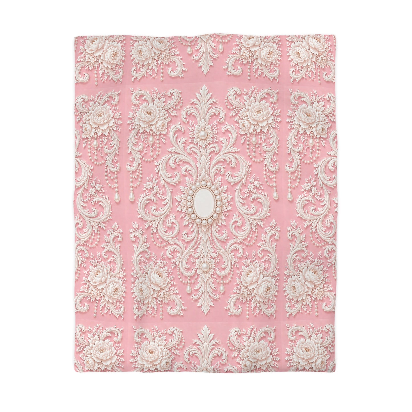 Pink Rocco Microfiber Duvet Cover