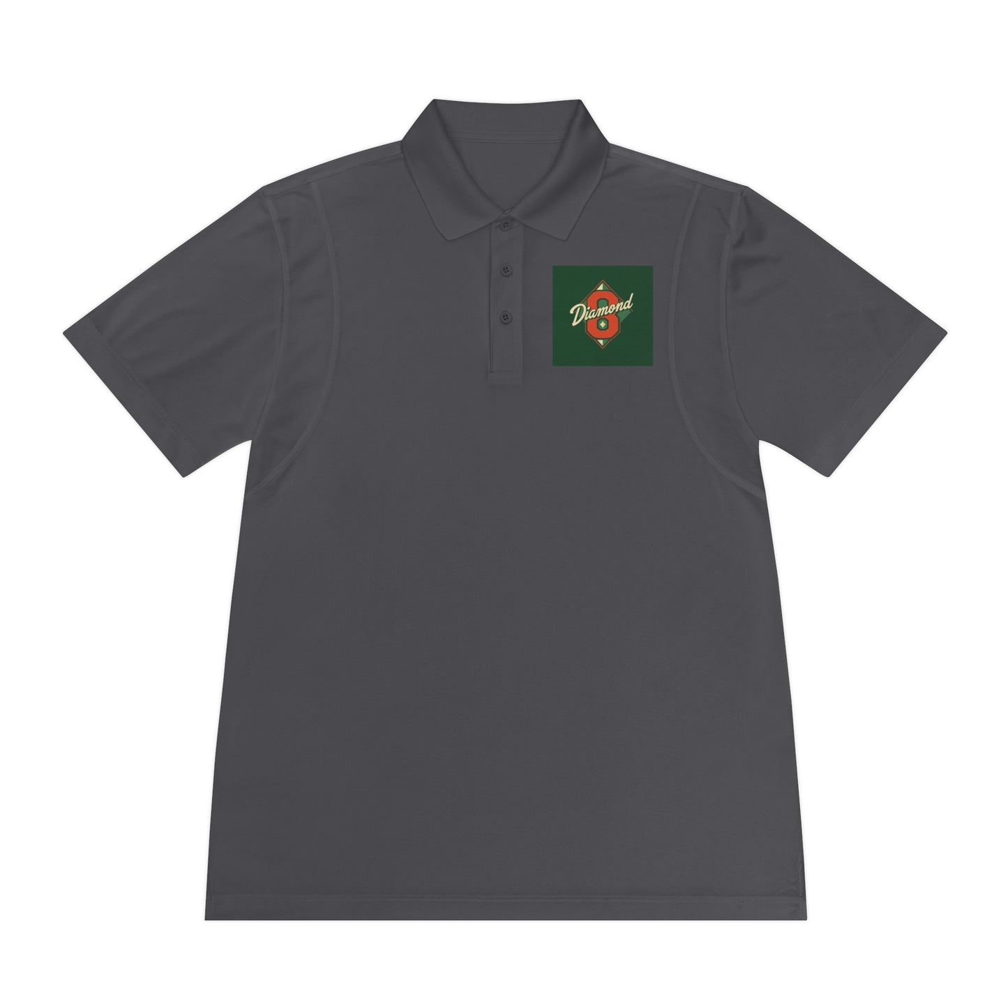 Men's Sport Polo Shirt with Green Design, Casual Wear, Gym Apparel, Outdoor Events, Golf Shirt, Father's Day Gift - Diamond 8
