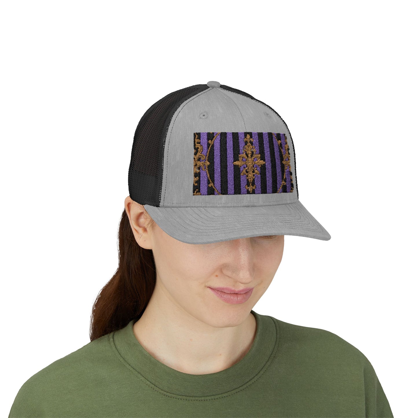 Stylish Baroque Vintage-Inspired Snapback Trucker Cap, Hipster Cap, Festival Headwear, Unique Gift for Fashion Lovers