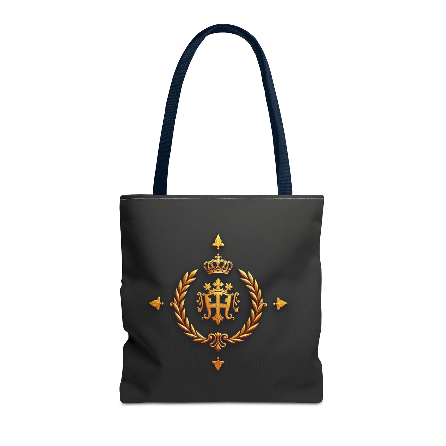 Luxurious Gold Emblem Tote Bag | Chic Shoulder Bag, Everyday Carryall, Great Gift for Her, Eco-Friendly Shopping Bag - Gold Crest