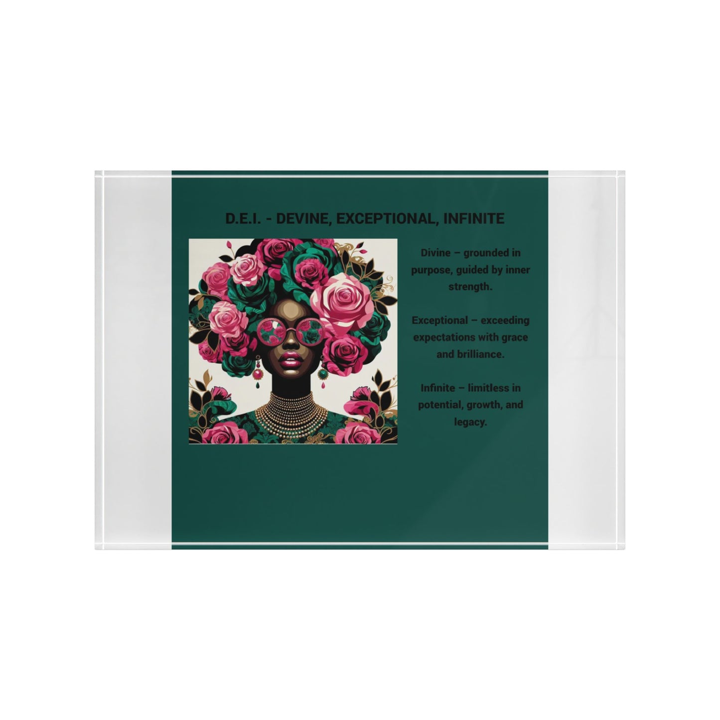 Inspirational Photo Block - Divine, Exceptional, Infinite Decoration