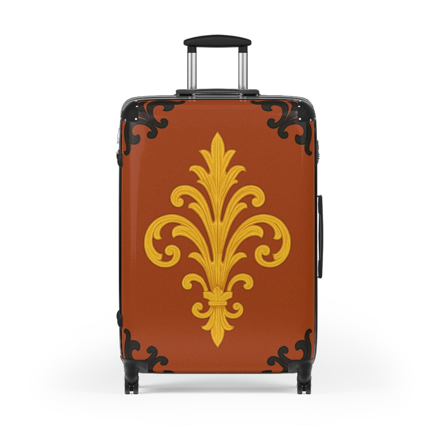 Dusk Terracotta Baroque Carry-On Suitcase – Vintage Baroque Travel Luggage
