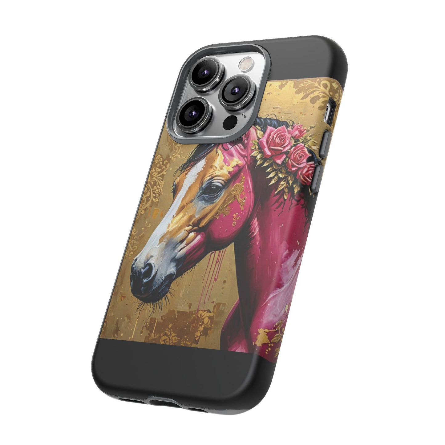 Phone Case - Elegant Horse Damask Design