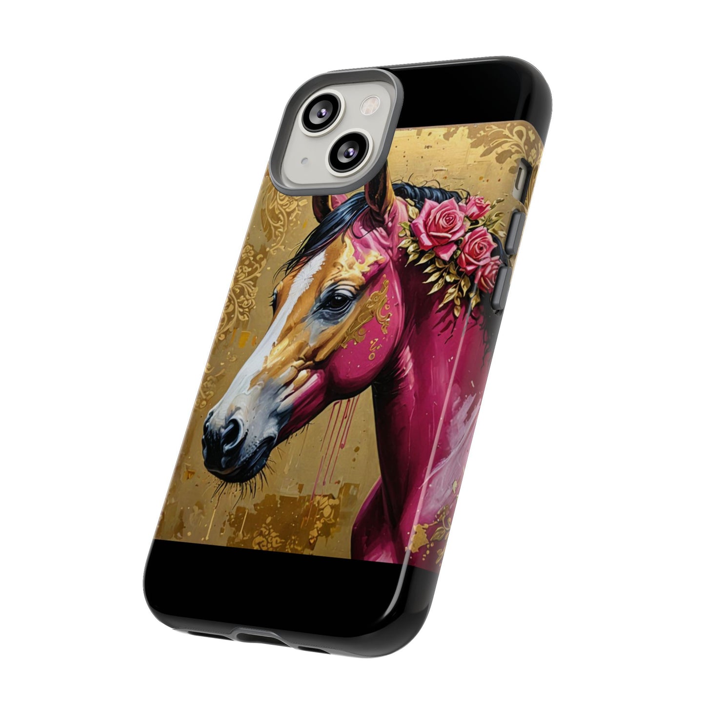 Phone Case - Elegant Horse Damask Design