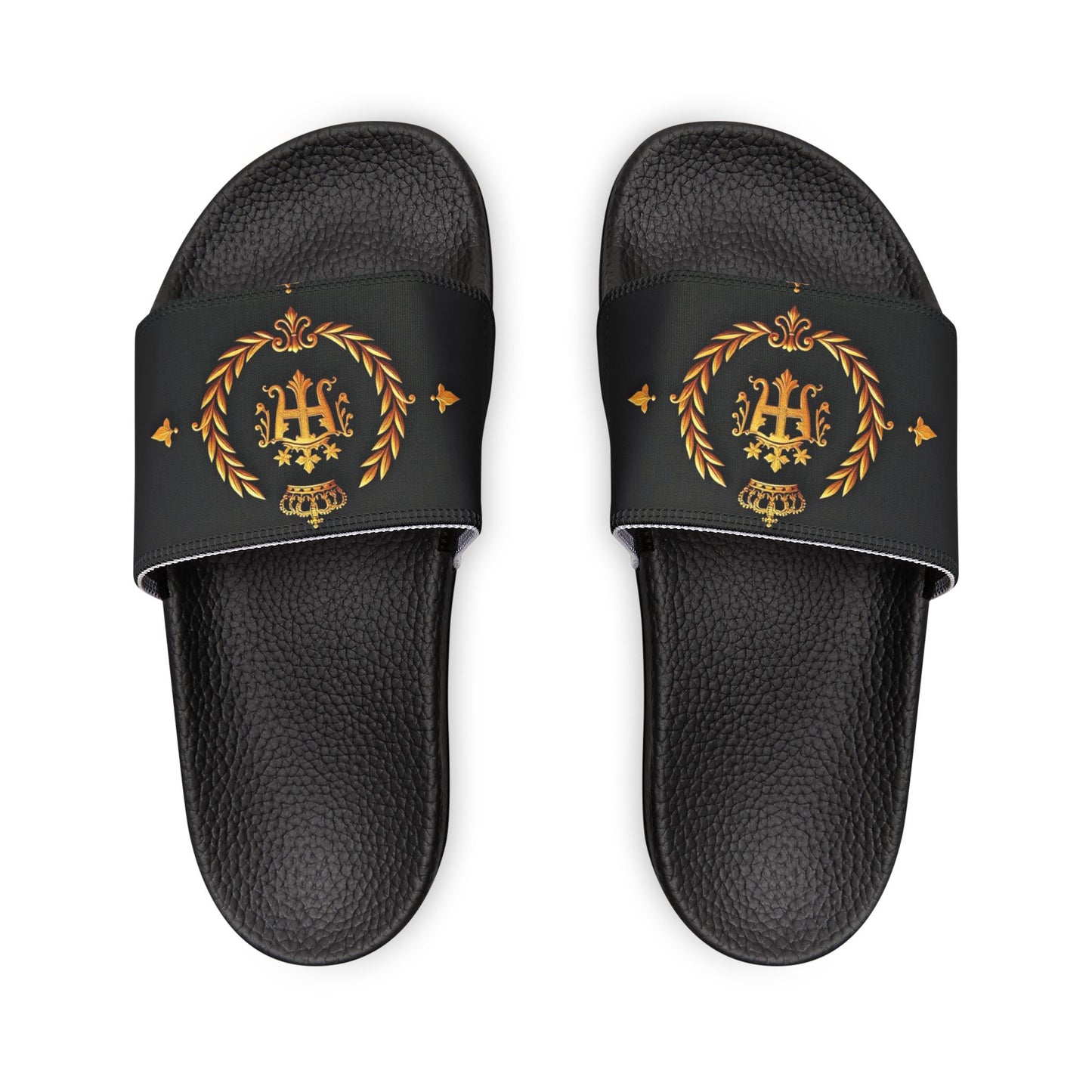 Chic Women's Slide Sandals with Removable Straps | Customizable Summer Footwear, Vacation Sandals, Poolside Slip-Ons - Gold Crest