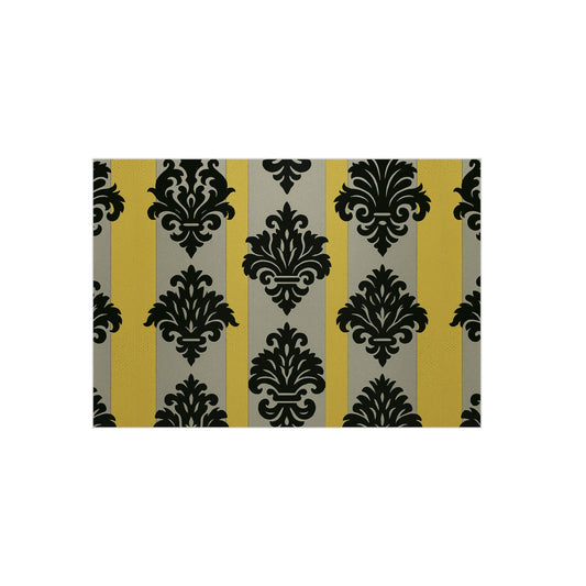 Stylish Foam Board, Elegant Decor Display, Home Office Organization, Craft Projects, Wedding Decor - Silver & Gold Striped Black Baroque