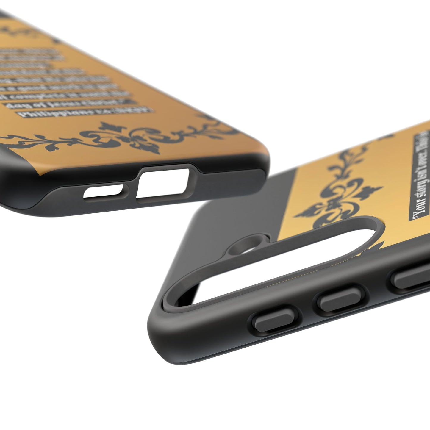 Elegant Floral Motif Phone Case - Tough Cases with Vintage Design - "Your story isn't over"