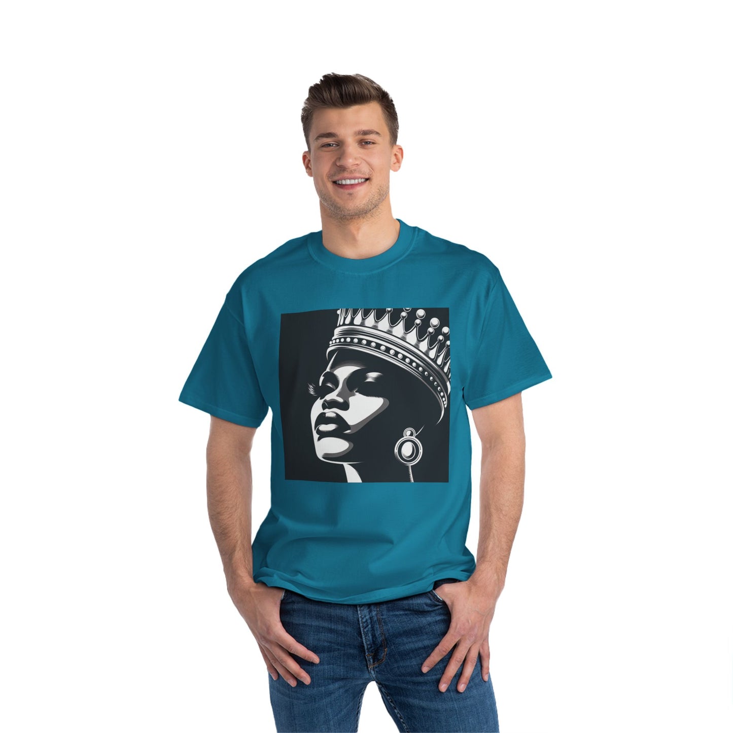 Crowned Beauty T-Shirt, Unisex, Short-Sleeve Tee, Graphic Art Shirt, Queen Vibes Apparel, Unique Gift for Women, Fashion Statement Top