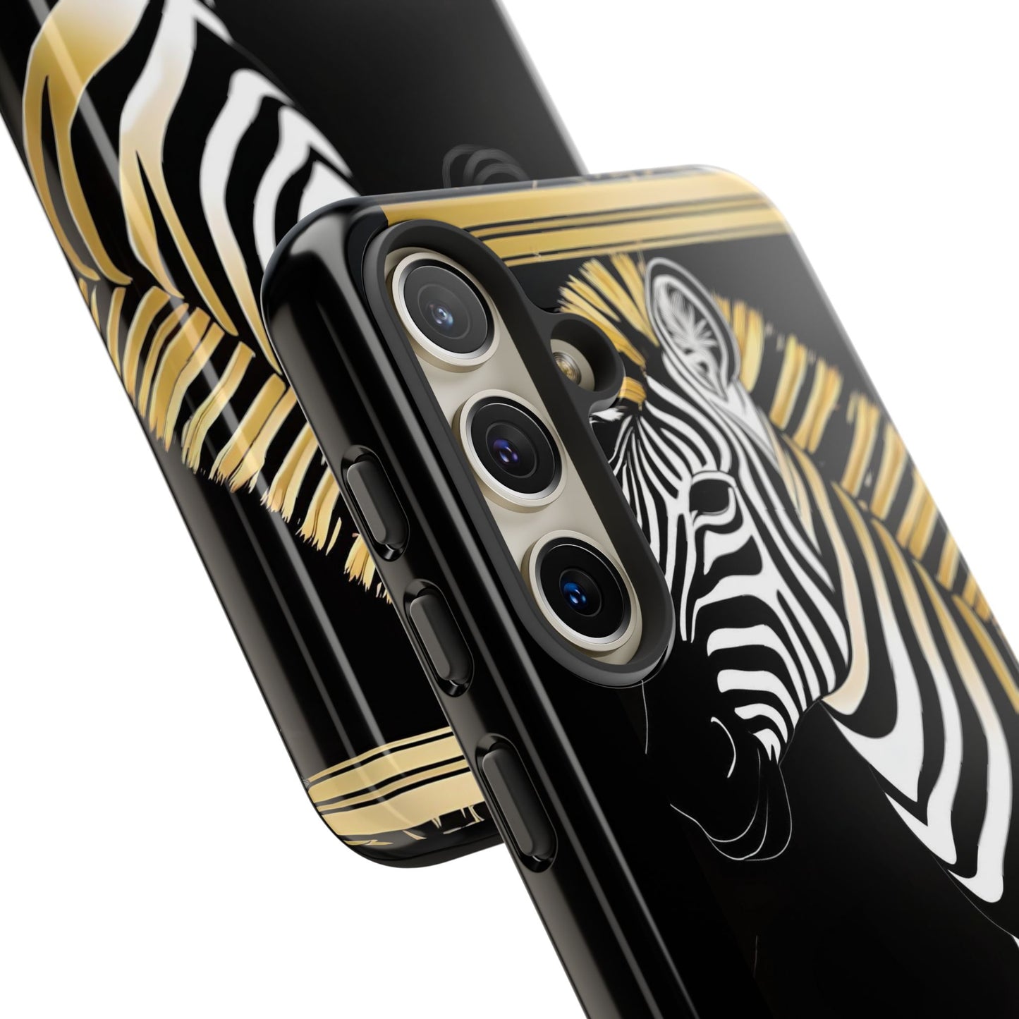 Phone Case - Elegant Zebra & Roses Design