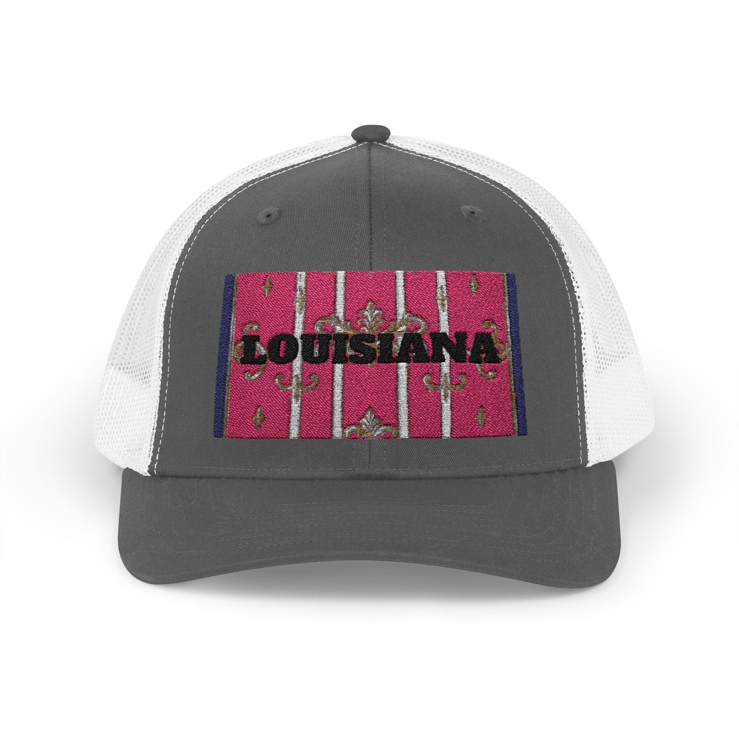 Louisiana Pink Beaded Snapback Trucker Cap | Festival Hat, Summer Accessory, Beach Wear, Gift for Travelers, Boho Style