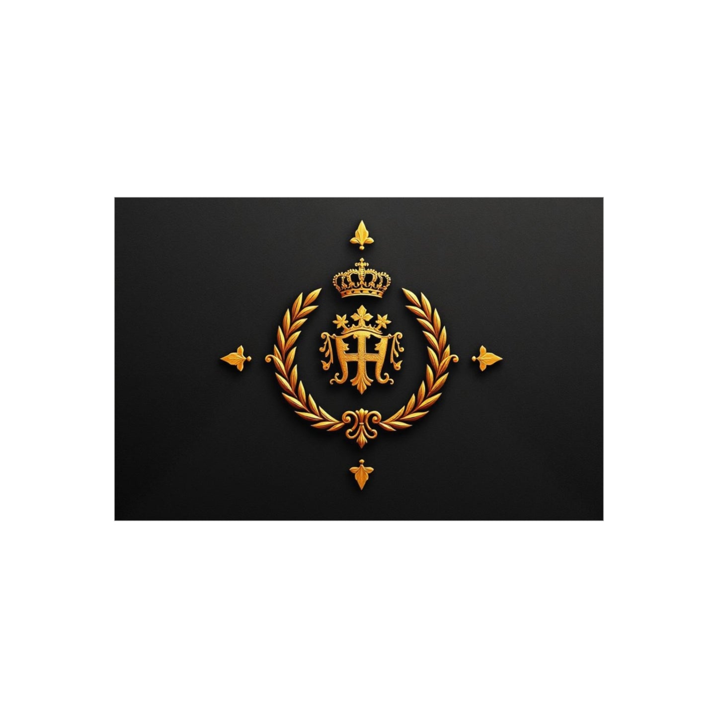 Elegant Foam Board Wall Art, Luxury Home Decor, Royal Crest Display, Office Decoration, Unique Gift Idea, Modern Wall Decor - Gold Crest