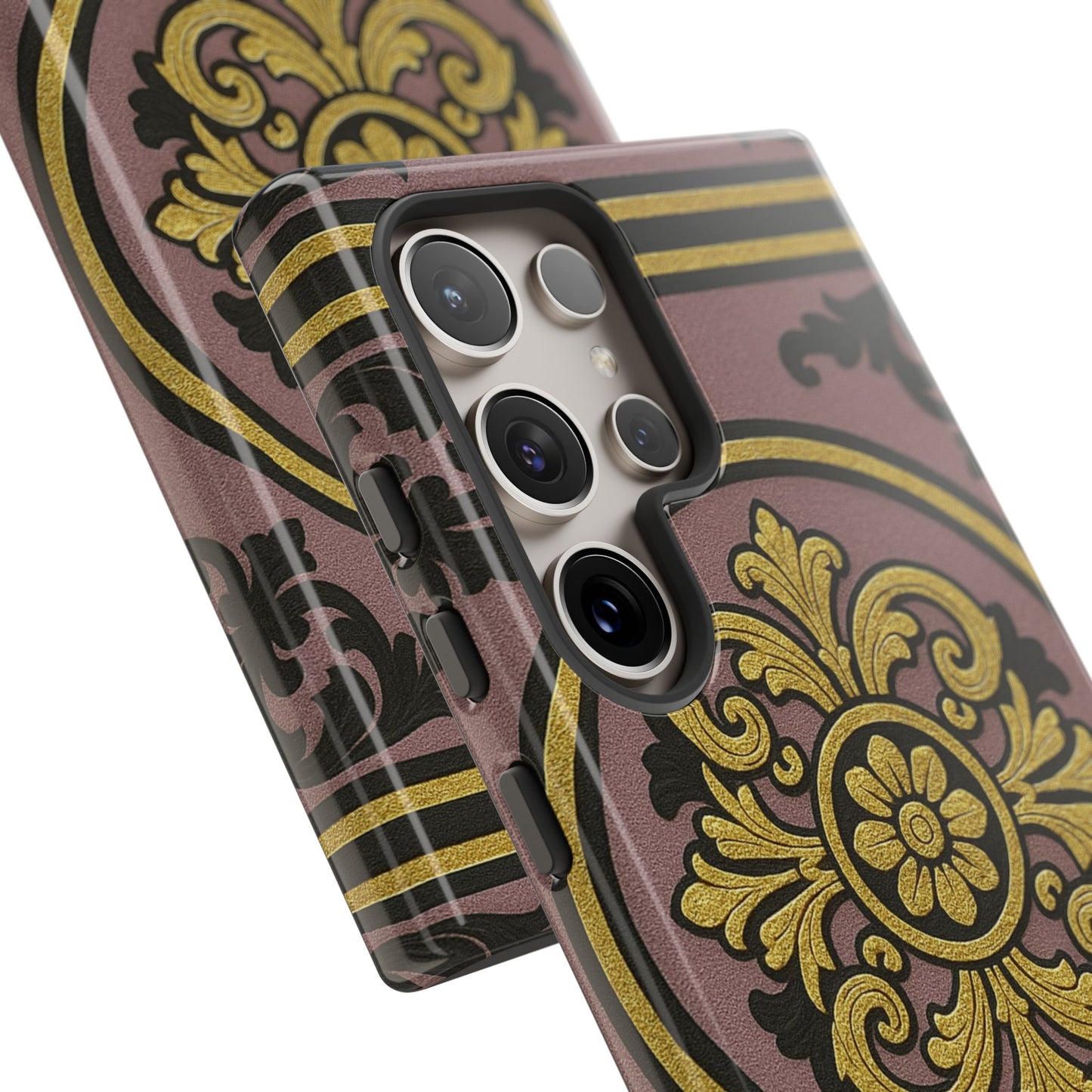 Gilded Mauve With Gold-Black Baroque Tough Cases