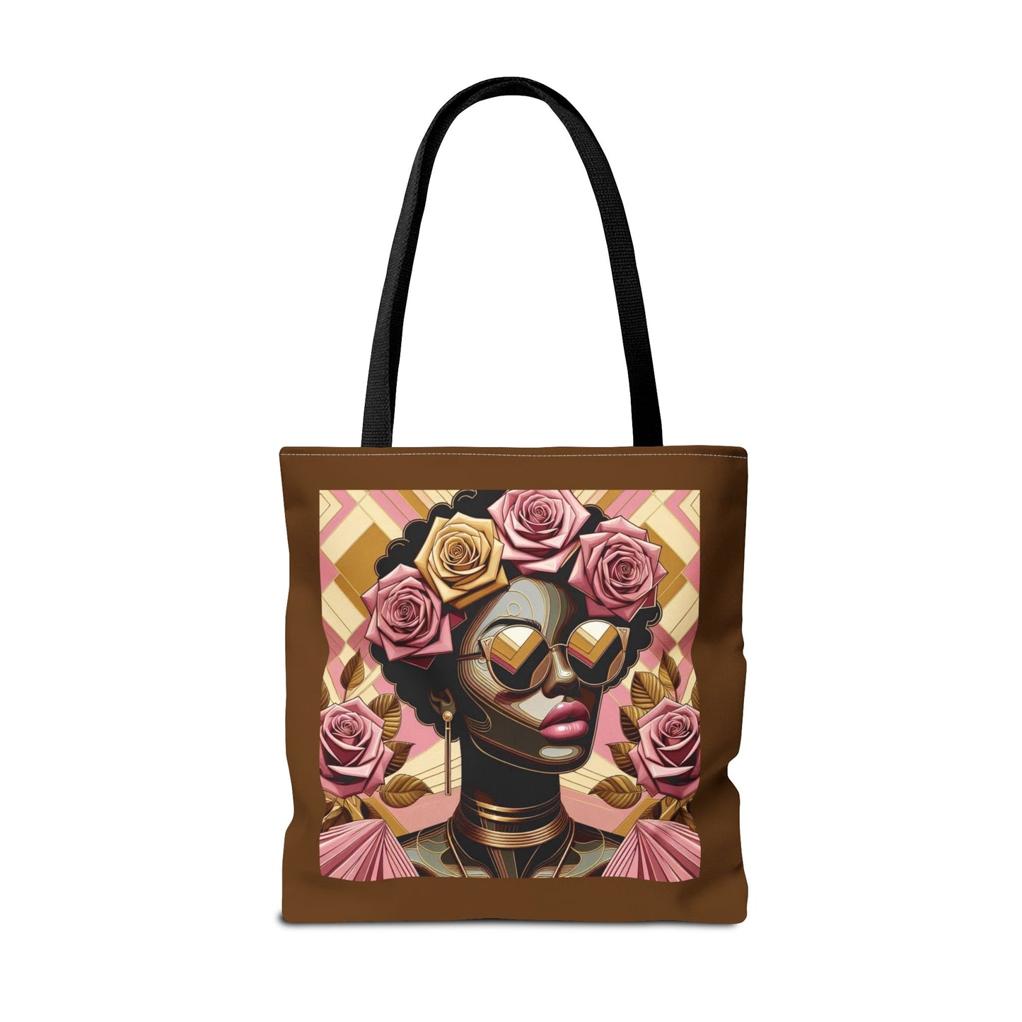 Chic Floral Tote Bag - Fashionable Everyday Accessory, Gift for Her, Boho Style, Shopping Bag, Eco-Friendly Carryall - Pink Roses Lady