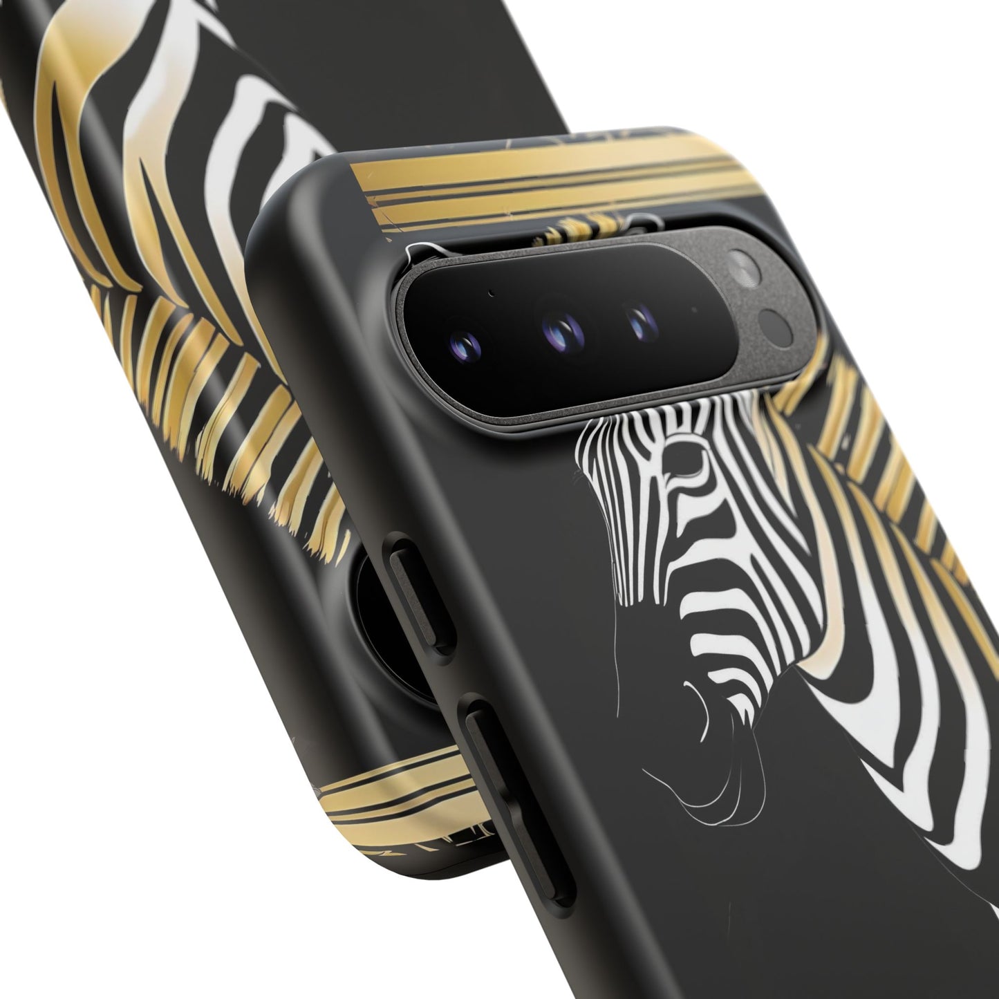 Phone Case - Elegant Zebra & Roses Design