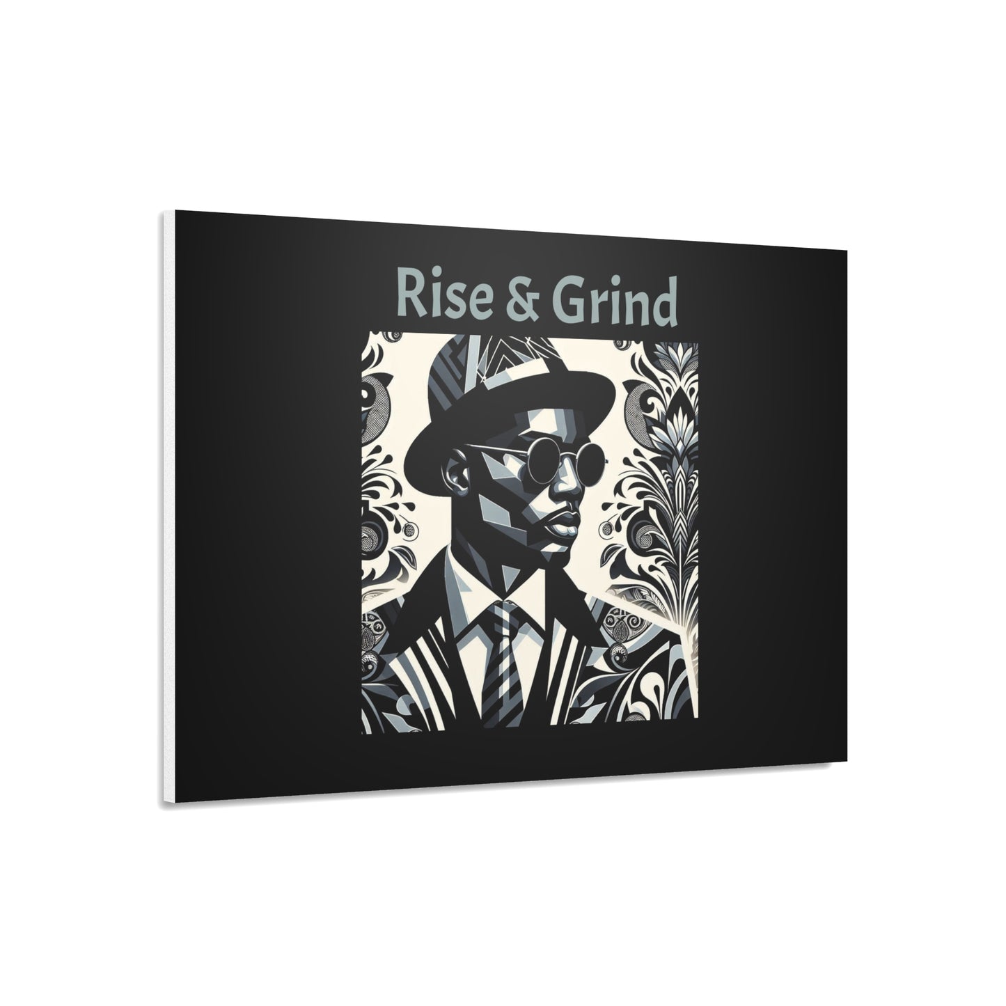 Stylish Wall Art Print, Motivational Home Decor, Office Inspiration, Gift for Entrepreneurs, Rise & Grind Artwork