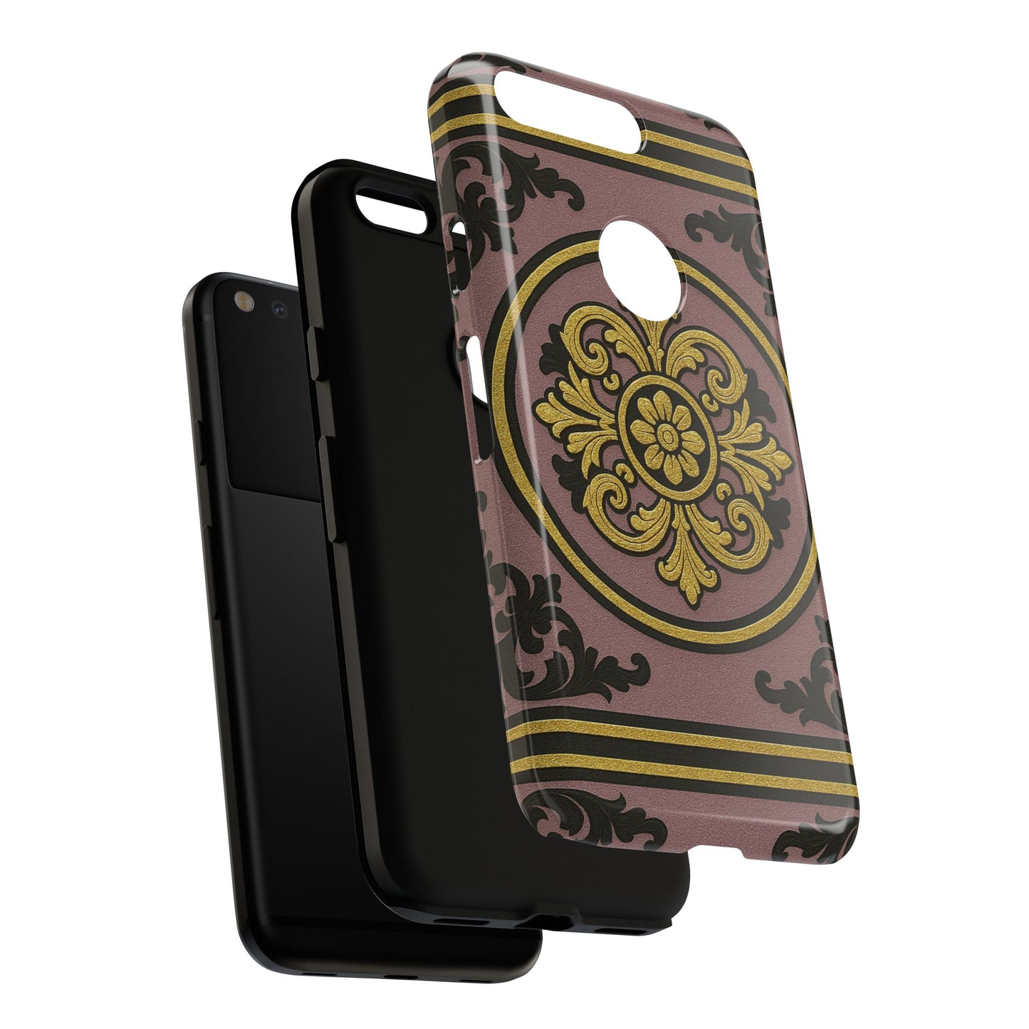 Gilded Mauve With Gold-Black Baroque Tough Cases