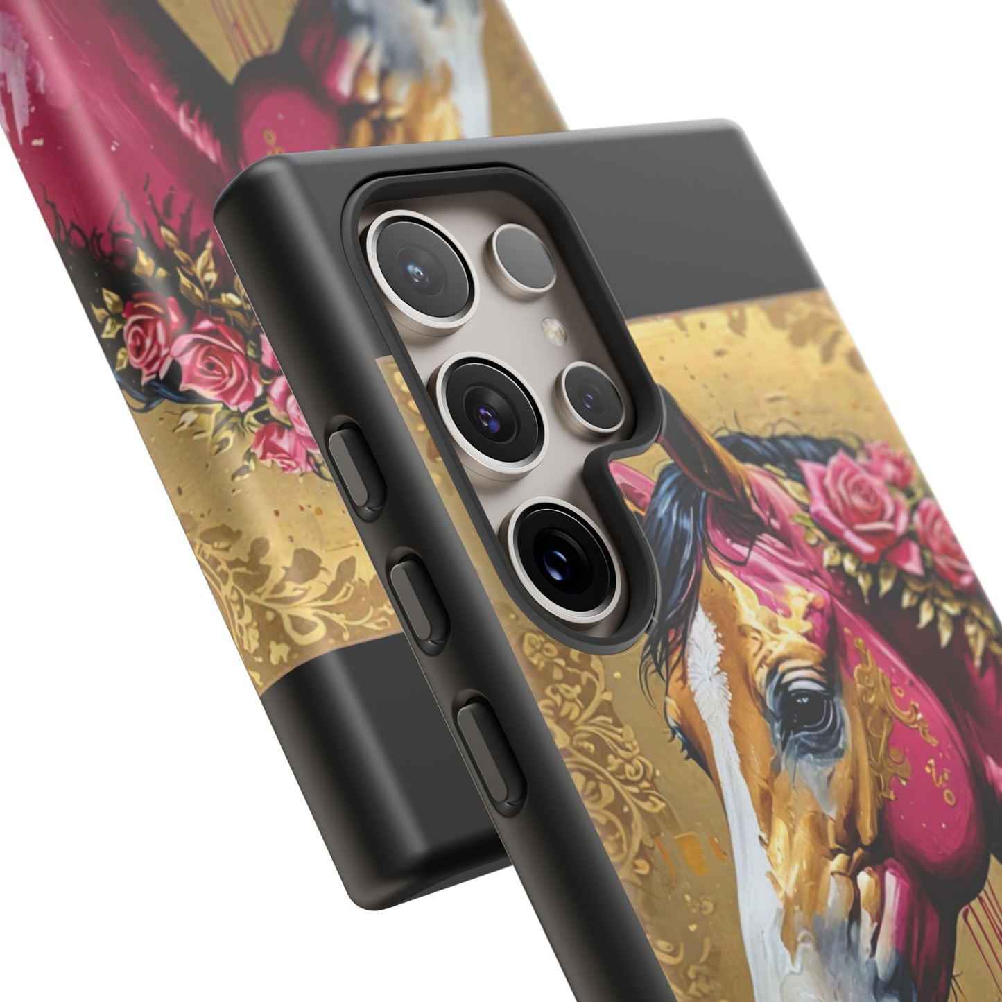 Phone Case - Elegant Horse Damask Design