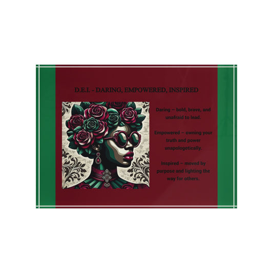 Empowered Photo Block with Inspirational Message - Daring, Empowered, Inspired