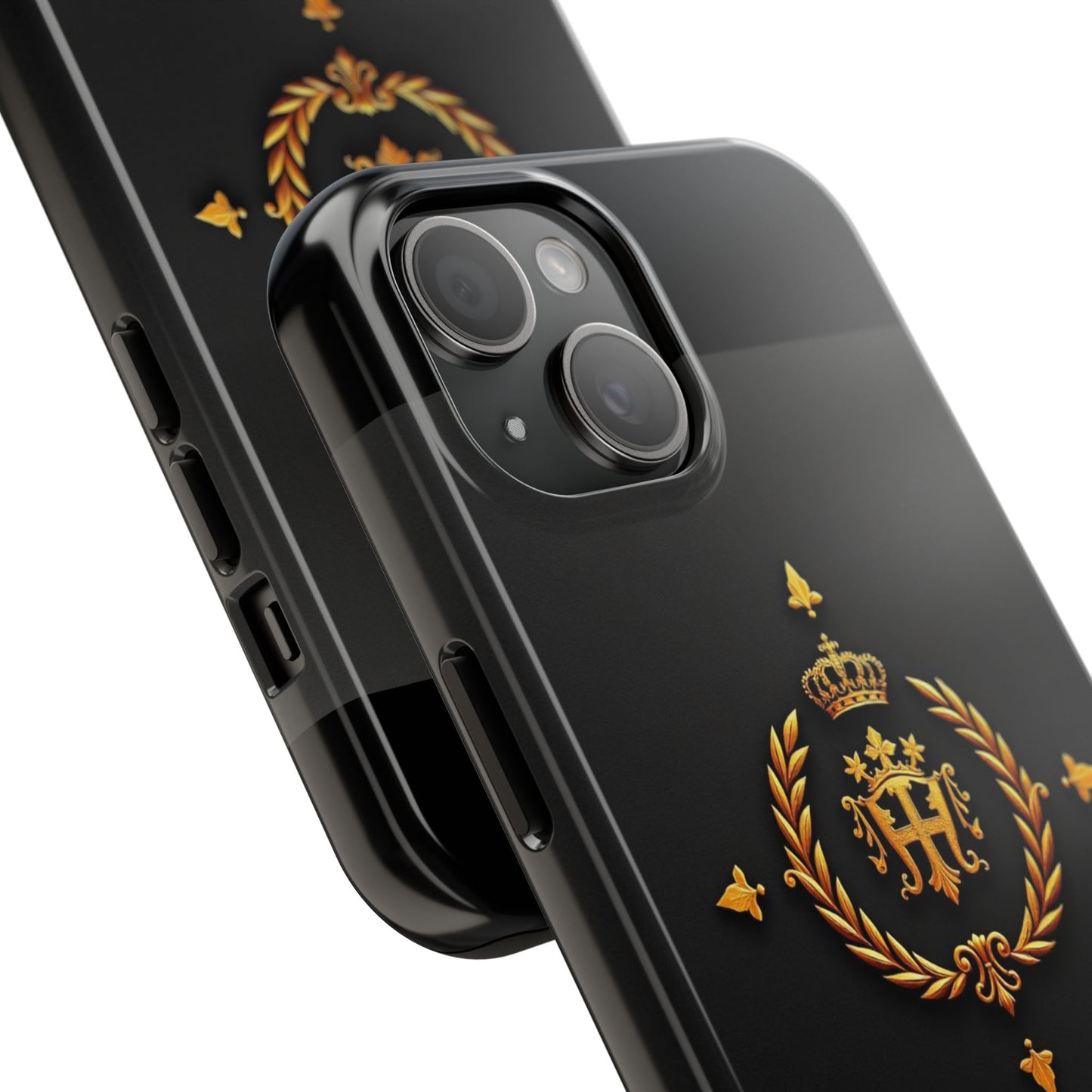 Luxurious Monarch Phone Case, Tough Phone Covers, Elegant Tech Accessories, Gold Crown Design, Stylish Gift for Him/Her - Gold Crest