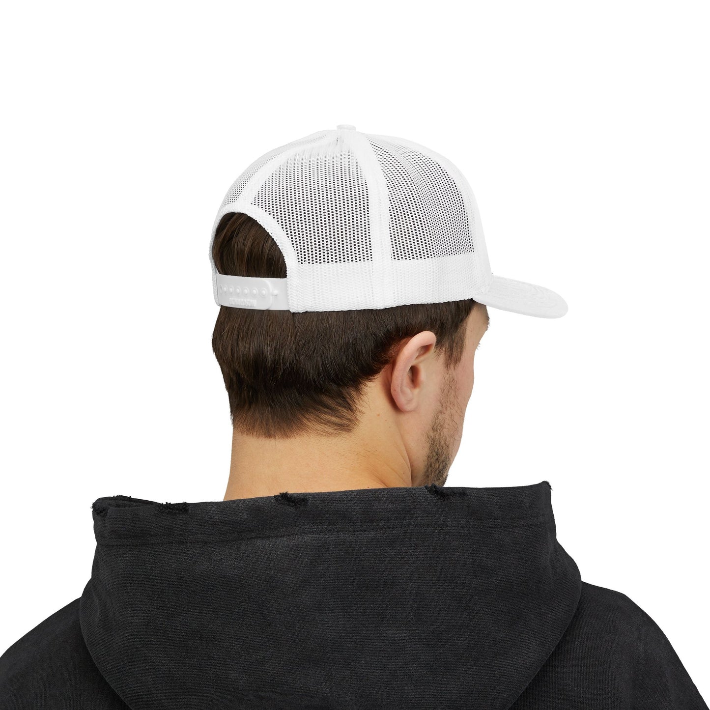 Blessed Snapback Trucker Cap | Casual Style, Outdoor Gear, Faith-Based Gift, Adjustable Hat, Everyday Fashion - Black & White Striped Gold Baroque