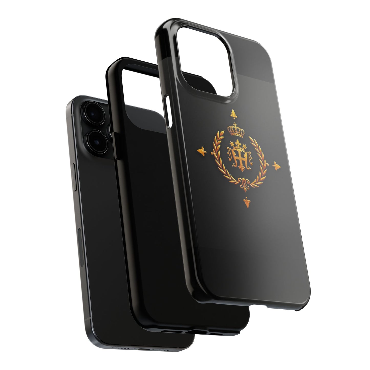 Luxurious Monarch Phone Case, Tough Phone Covers, Elegant Tech Accessories, Gold Crown Design, Stylish Gift for Him/Her - Gold Crest