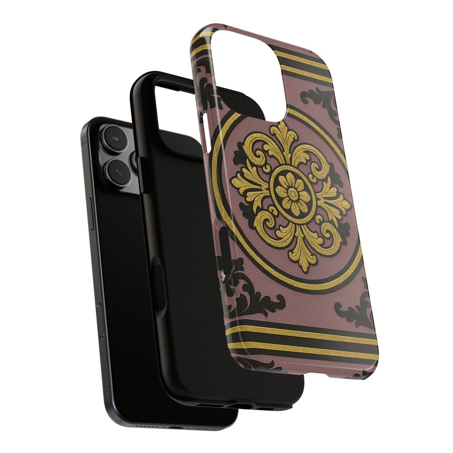 Gilded Mauve With Gold-Black Baroque Tough Cases