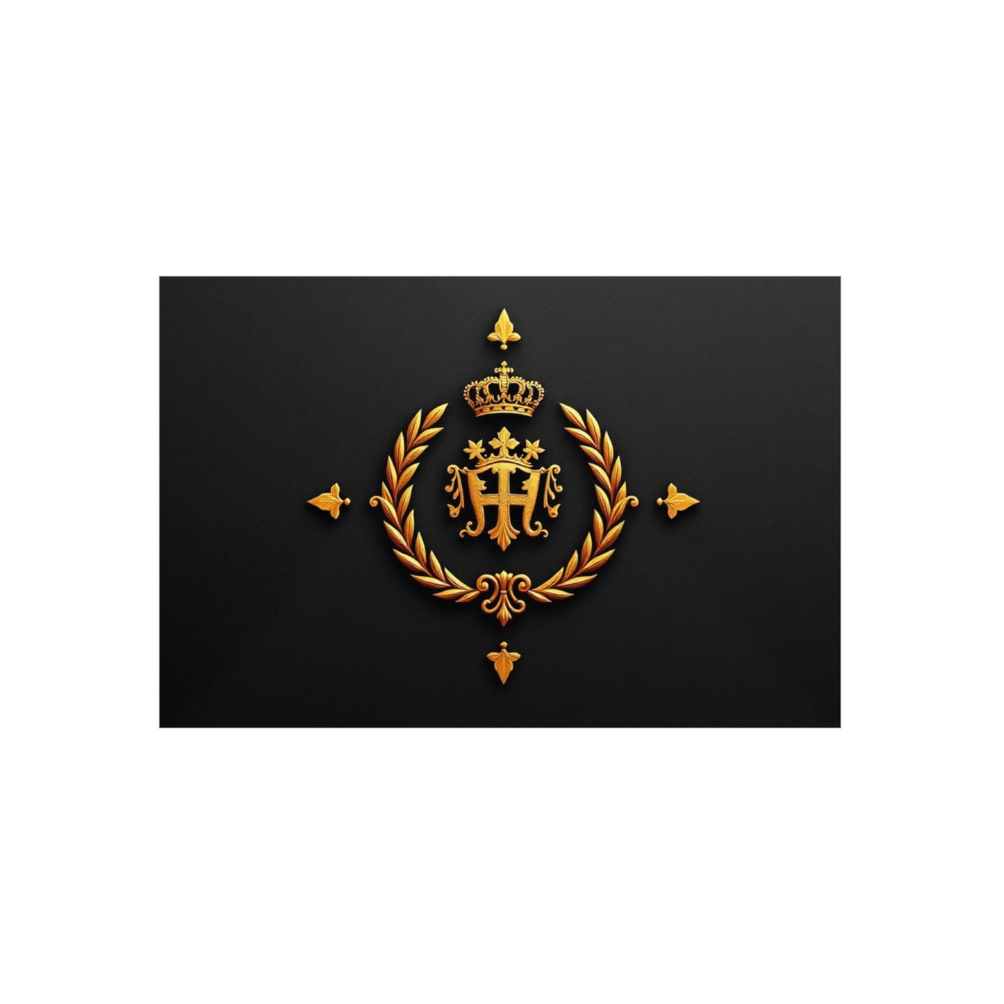 Elegant Foam Board Wall Art, Luxury Home Decor, Royal Crest Display, Office Decoration, Unique Gift Idea, Modern Wall Decor - Gold Crest