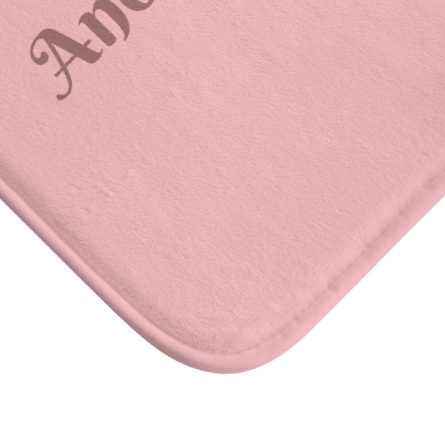 Guarding My Peace Bath Mat - Pink Blessings Reminder, Cozy Home Decor, Relaxation Gift, Bathroom Essentials, Self-Care Accessory-Mauve Lettering