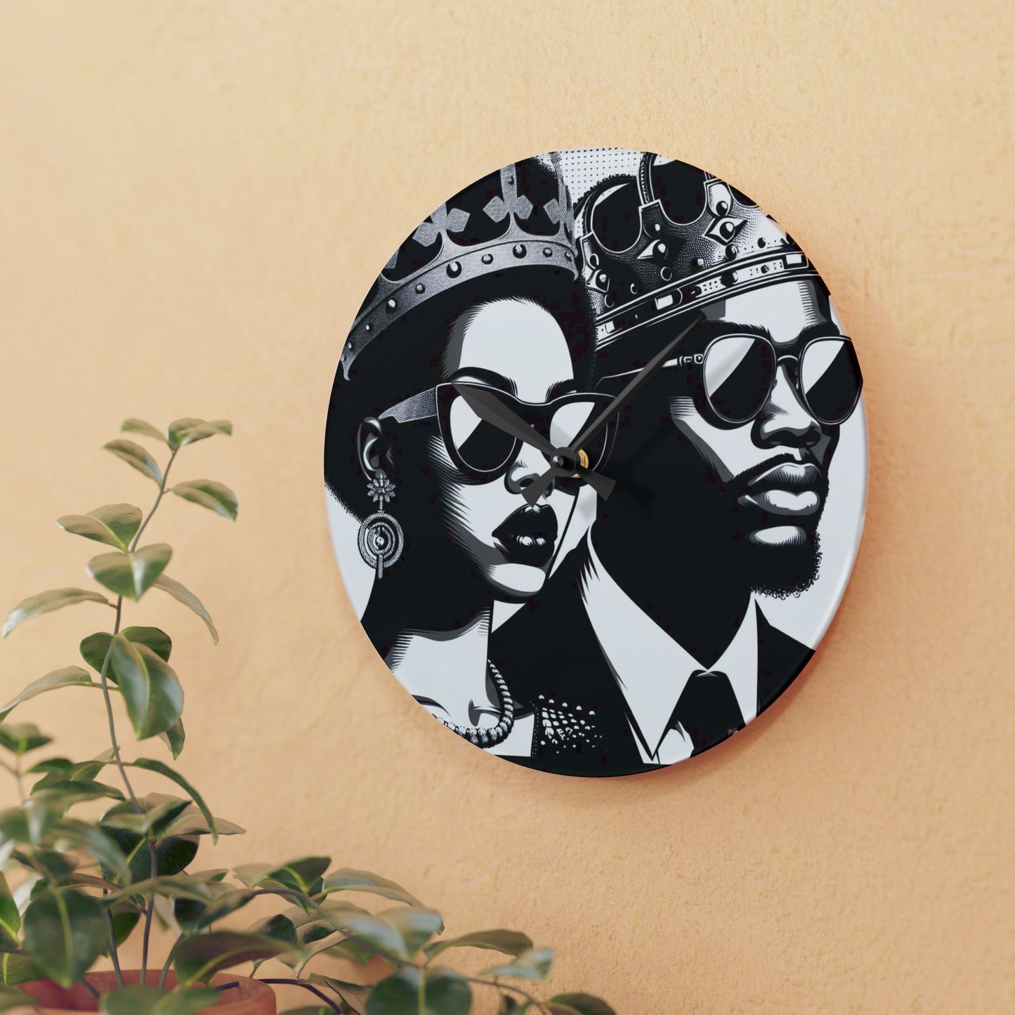 Royalty-Inspired Acrylic Wall Clock - Timeless Decor for Home, Unique Gift for Weddings, Birthdays, Housewarming, Stylish Wall Art