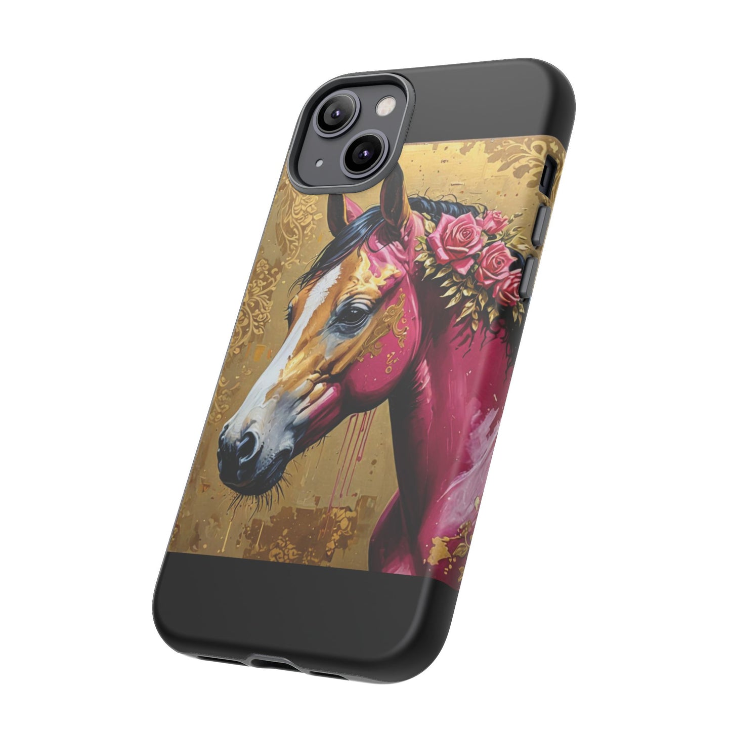 Phone Case - Elegant Horse Damask Design