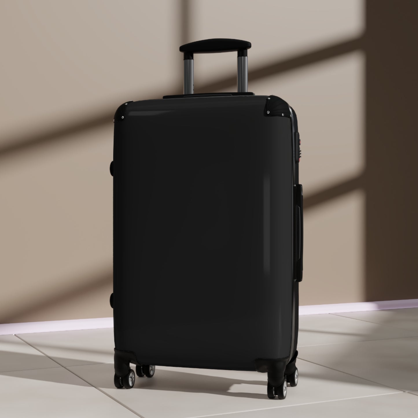 Stylish Black Travel Suitcase for Jet Setters, Lightweight Luggage for Weekend Getaways, Durable Carry-On for Road Trips, Perfect Gift