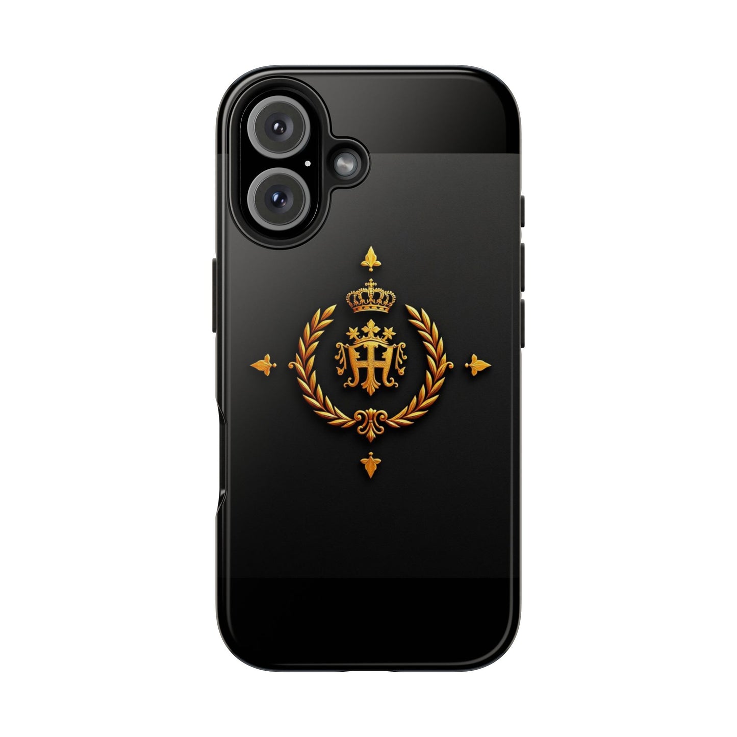 Luxurious Monarch Phone Case, Tough Phone Covers, Elegant Tech Accessories, Gold Crown Design, Stylish Gift for Him/Her - Gold Crest
