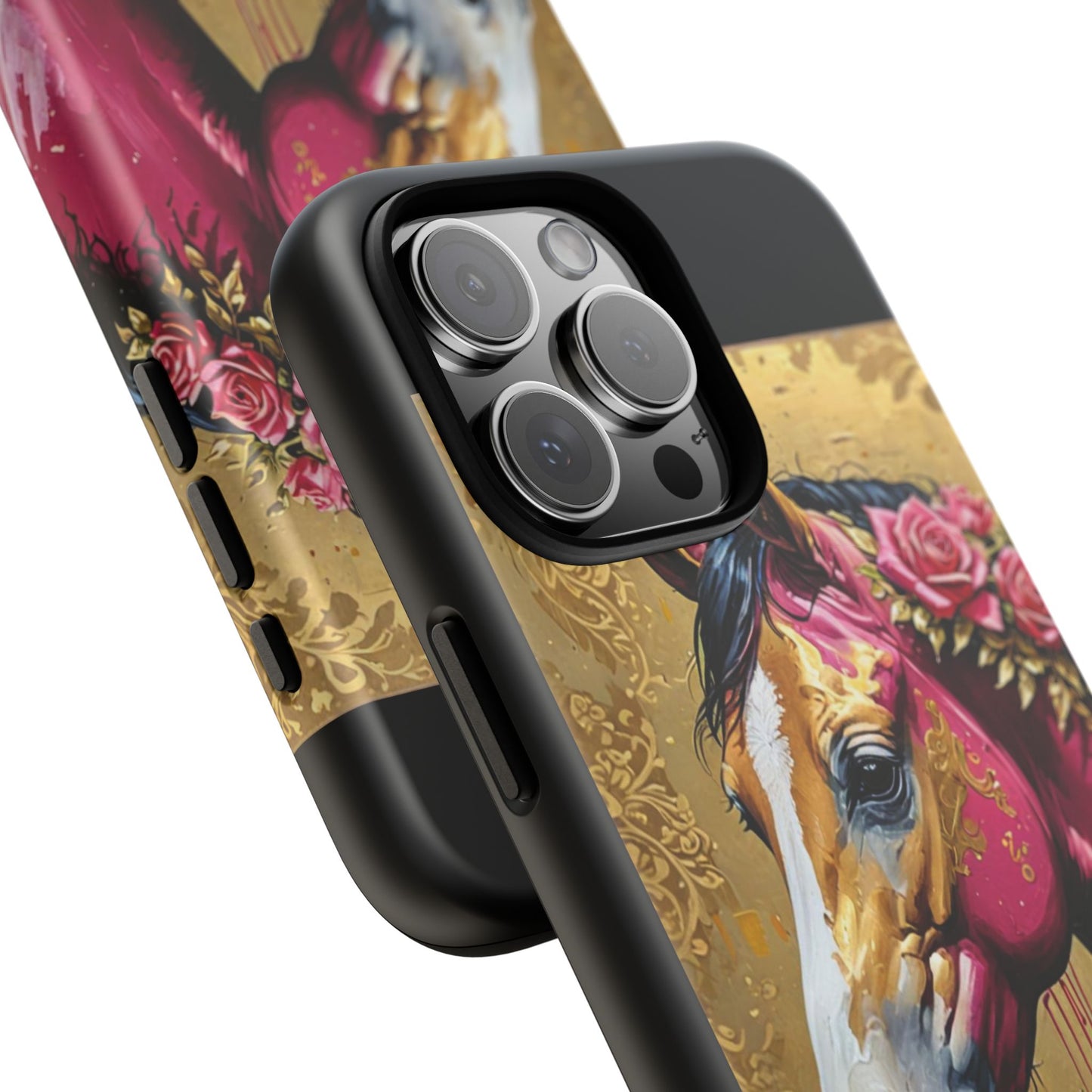 Phone Case - Elegant Horse Damask Design