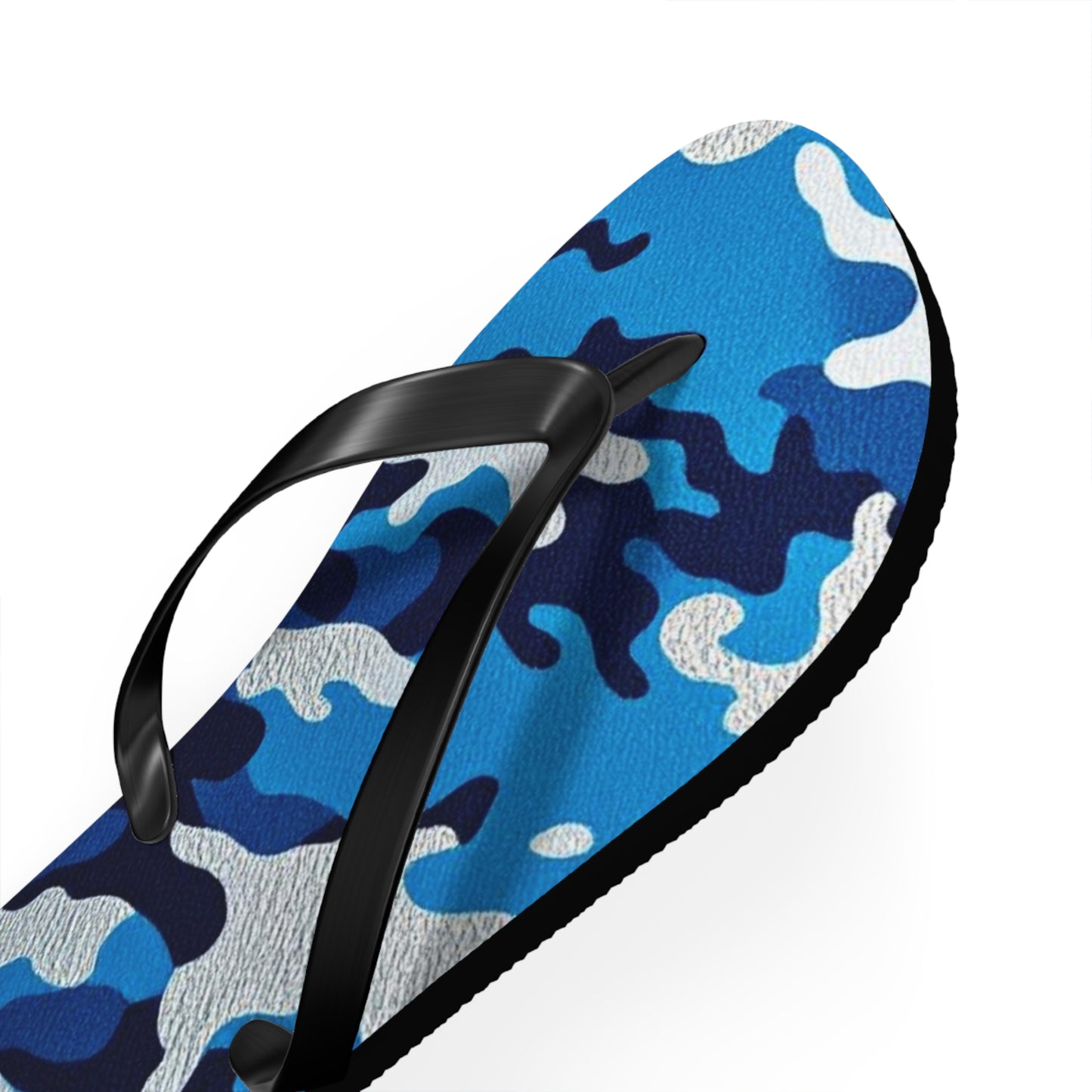 Camo Flip Flops - Stylish Beach Sandals for Summer, Casual Footwear, Vacation Essentials, Poolside Comfort, Outdoor Activities - Blue