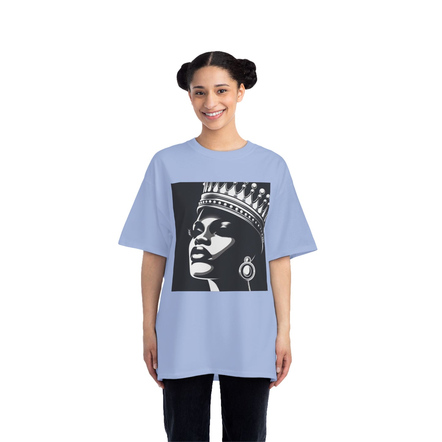Crowned Beauty T-Shirt, Unisex, Short-Sleeve Tee, Graphic Art Shirt, Queen Vibes Apparel, Unique Gift for Women, Fashion Statement Top