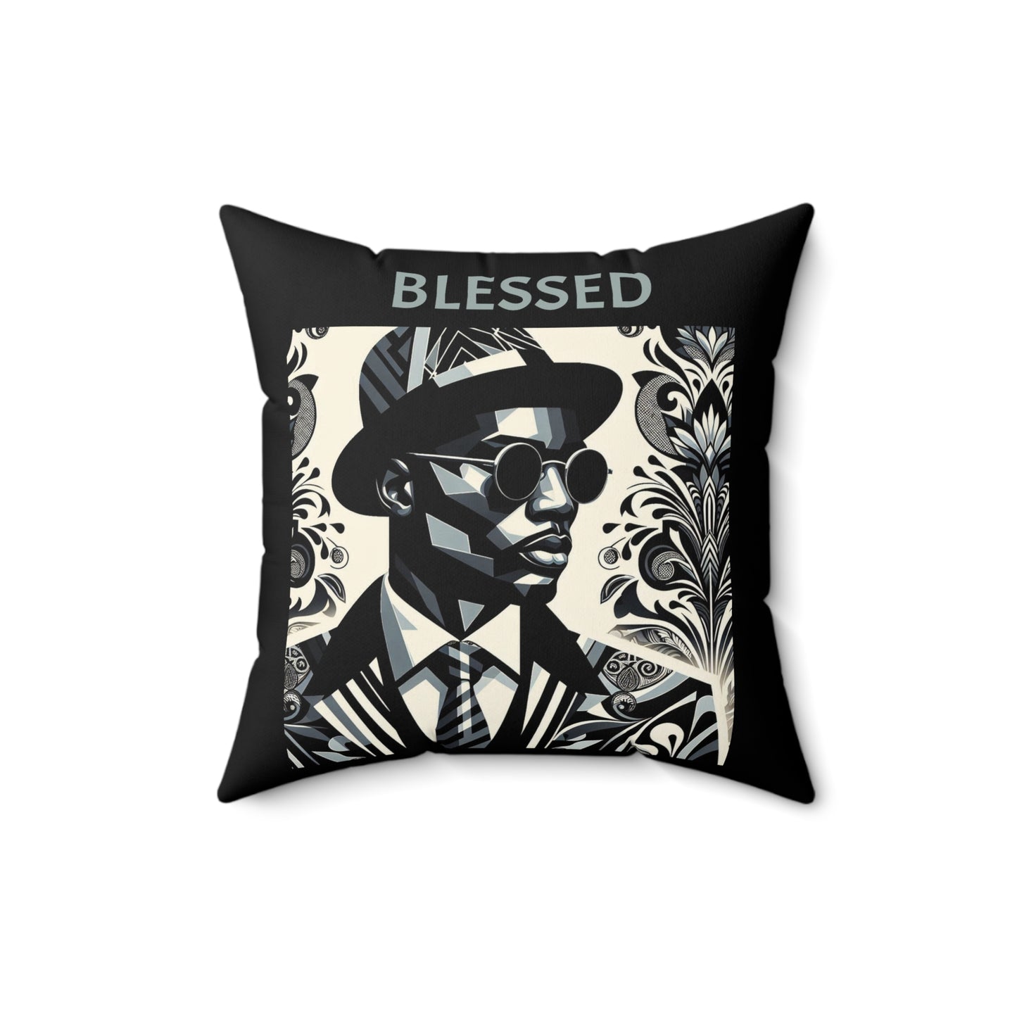 Motivated & Blessed Faux Suede Pillow - Blessing Home Decor, Inspirational Accent Throw, Modern Living Room Cushion, Gift for Dreamers