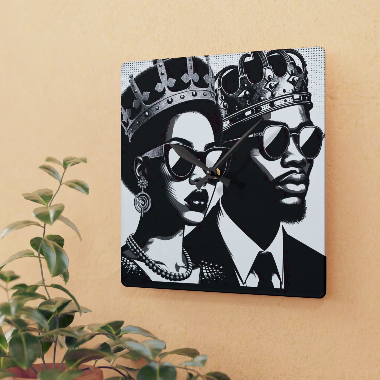 Royalty-Inspired Acrylic Wall Clock - Timeless Decor for Home, Unique Gift for Weddings, Birthdays, Housewarming, Stylish Wall Art