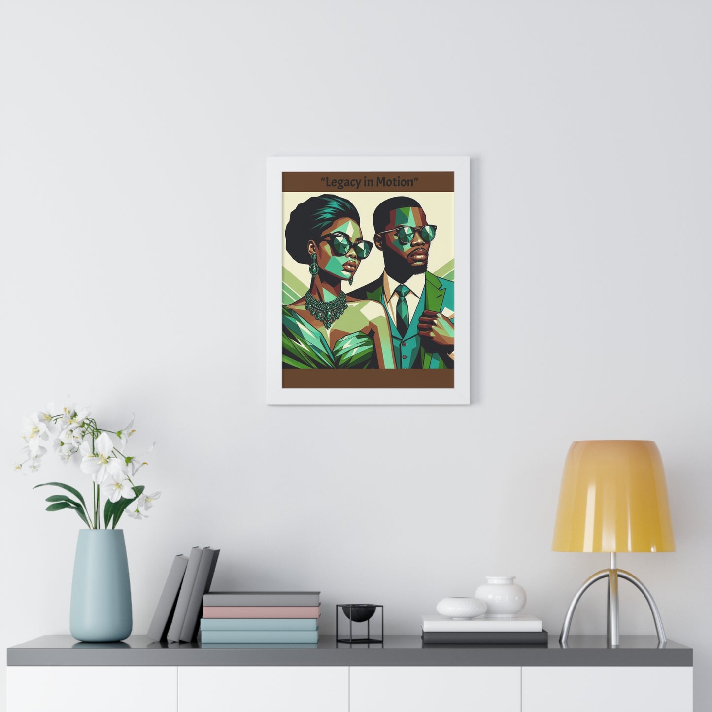 Stylish Framed Vertical Poster - Modern Art for Home Decor - "Legacy in Motion"