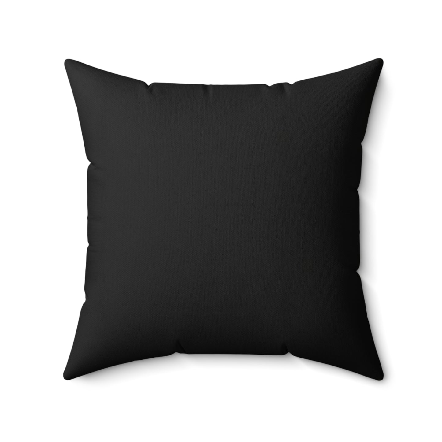 Stylish Black Spun Polyester Square Pillow - Cozy Home Decor, Gift for Friends and Family, Modern Living Room Accent