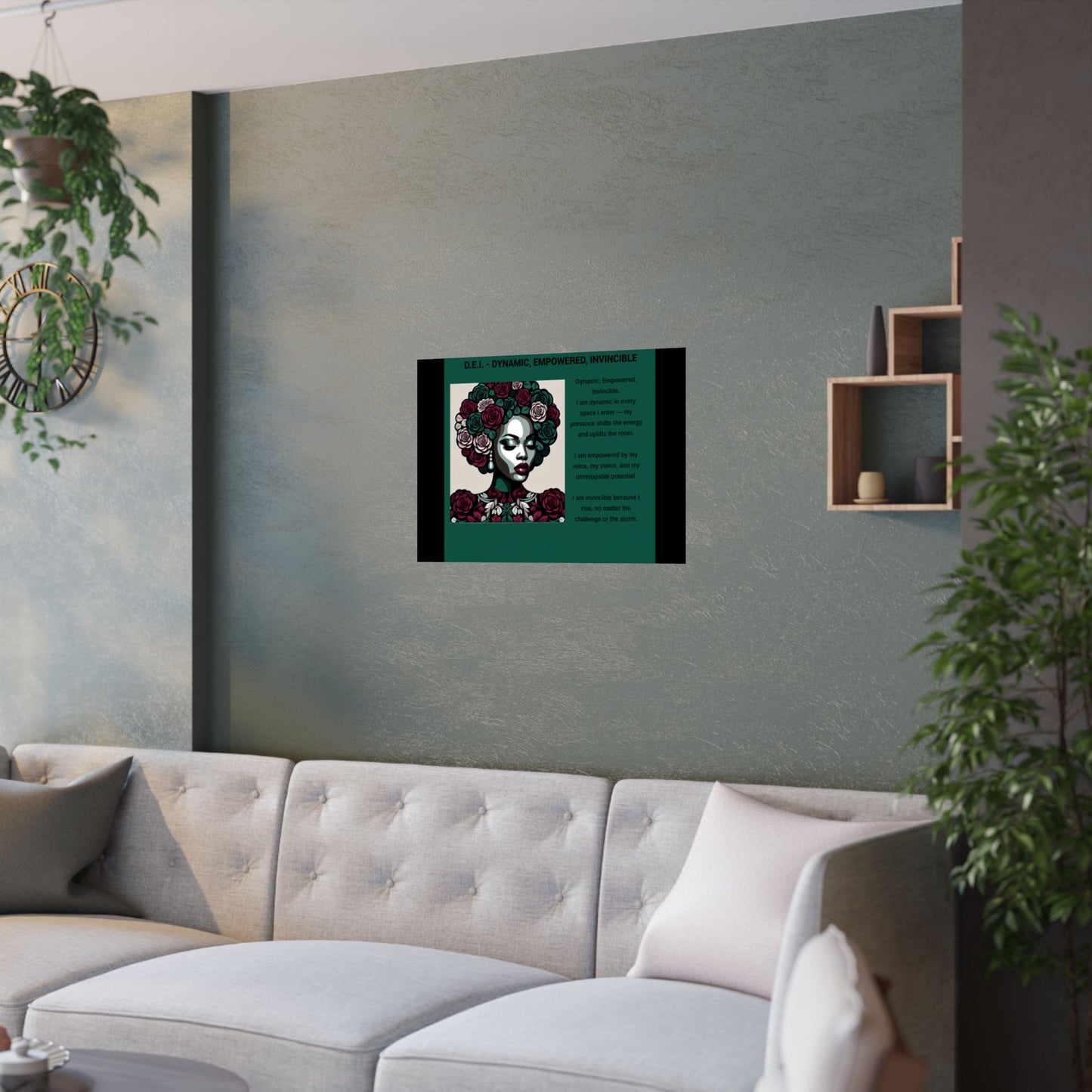 Empowered Feminine Wall Art Poster - Dynamic, Empowered & Invincible Design