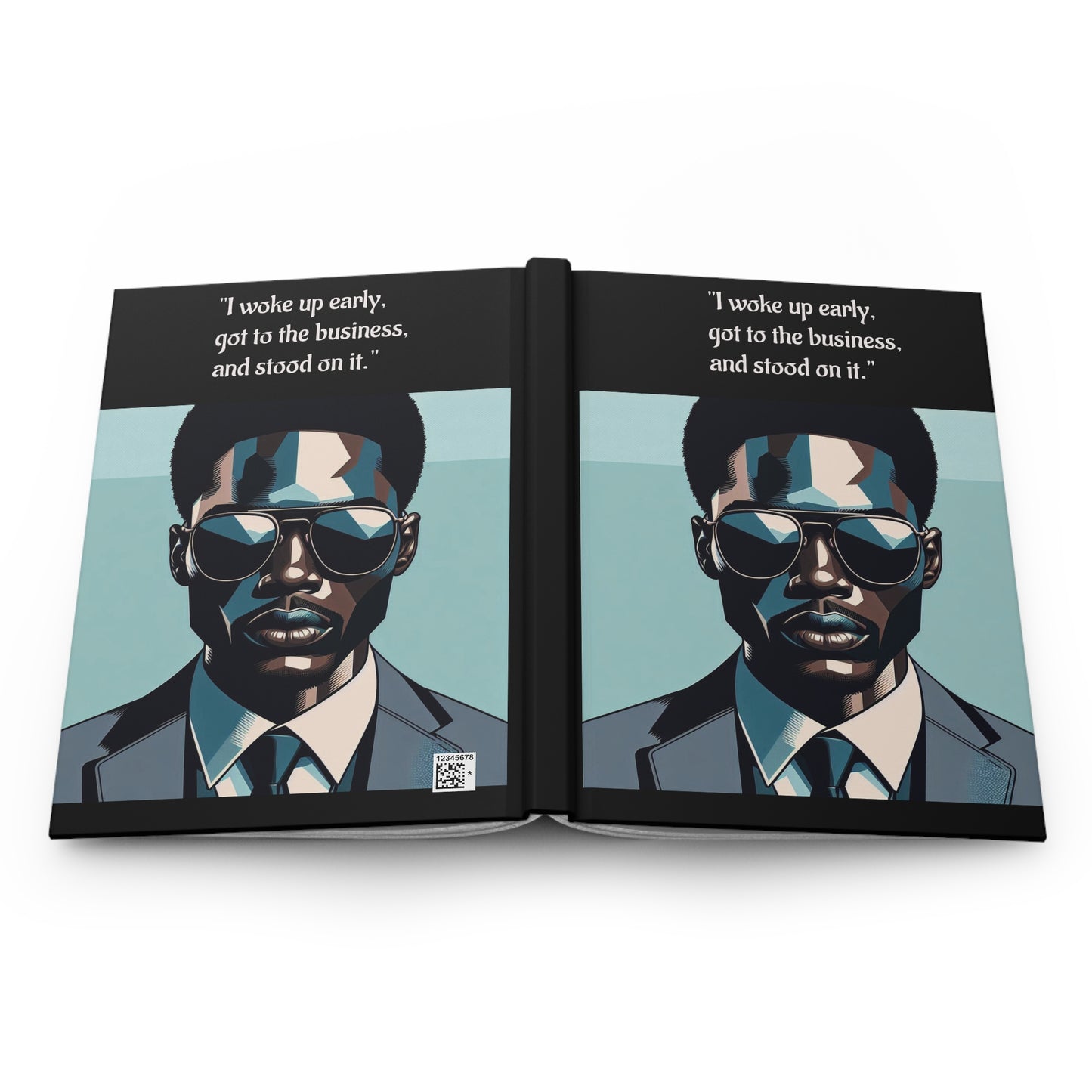 Elegant Hardcover Journal - Stylish Writing Notebook - "I woke up early" Design