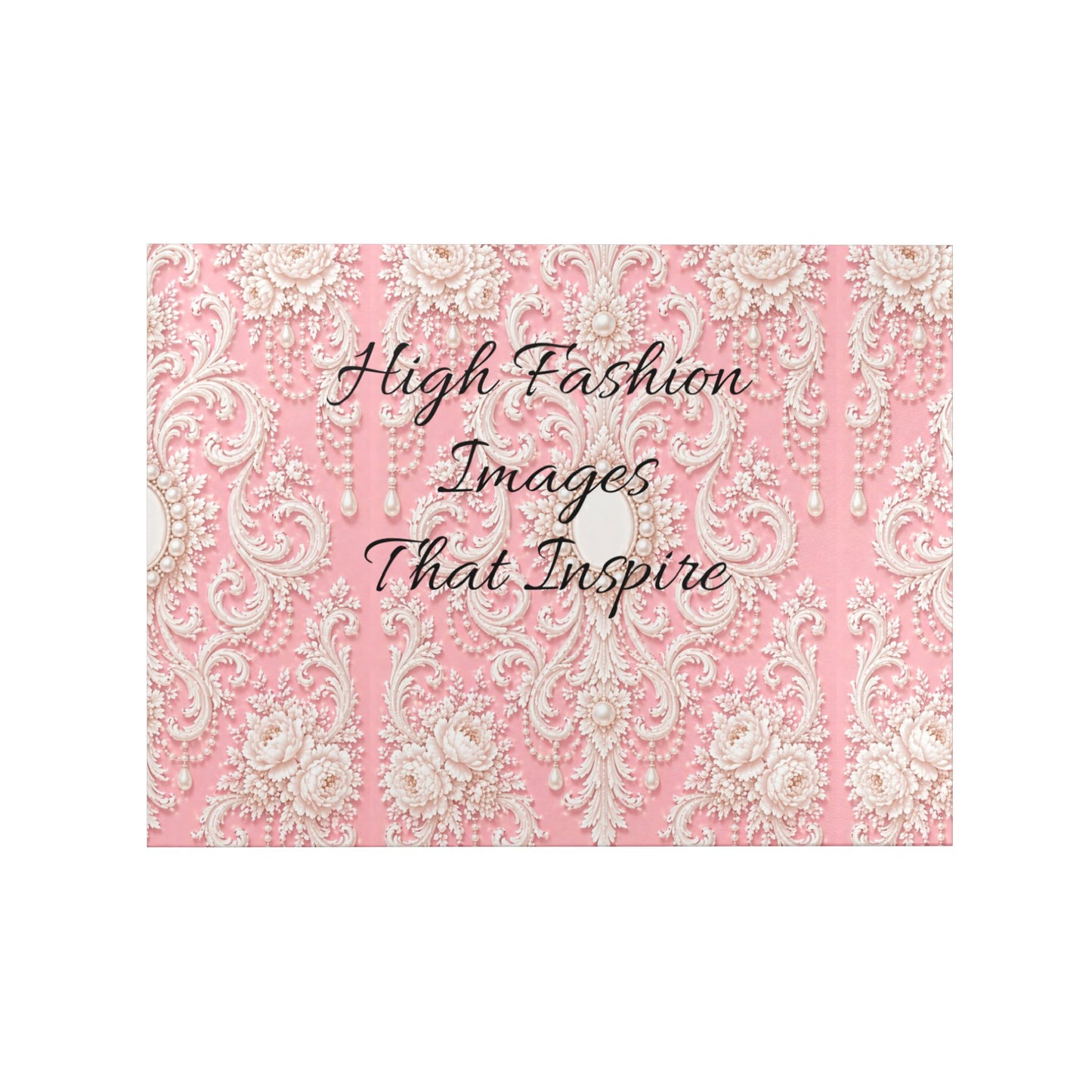 Pink Rococo Hardcover Fashion Illustrations - High Fashion Ball Gown Photo Book