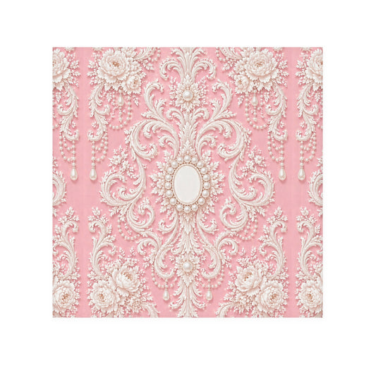 Pink Rococo Face Towel – Elegant Pearl Rococo Spa Hand Towel