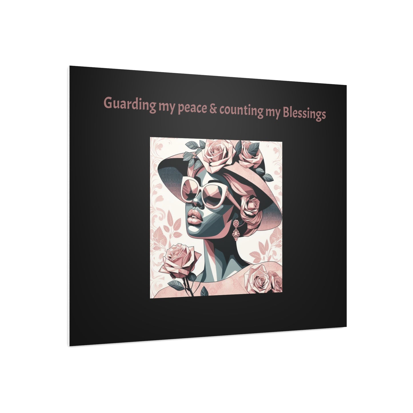 Chic Foam Board Wall Art featuring 'Guarding my peace & counting my Blessings' - Inspirational Home Decor, Gift for Her, Gallery Wall Art