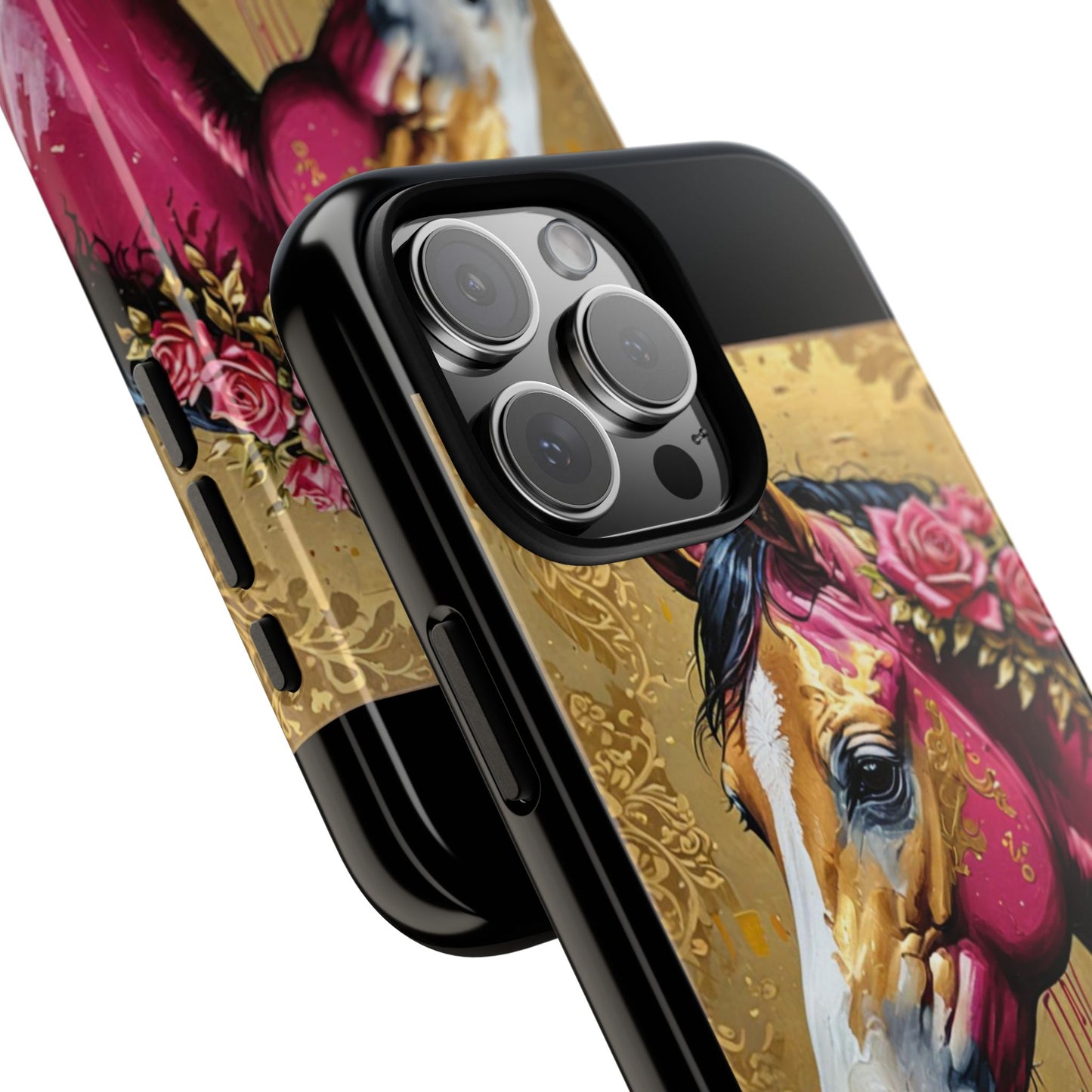 Phone Case - Elegant Horse Damask Design