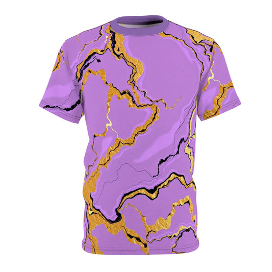 Stylish Lavender Marble Print Tee, Unique Graphic T-Shirt, Gift for Her, Casual Wear, Men's Women's Top, Birthday Gift, Summer Fashion