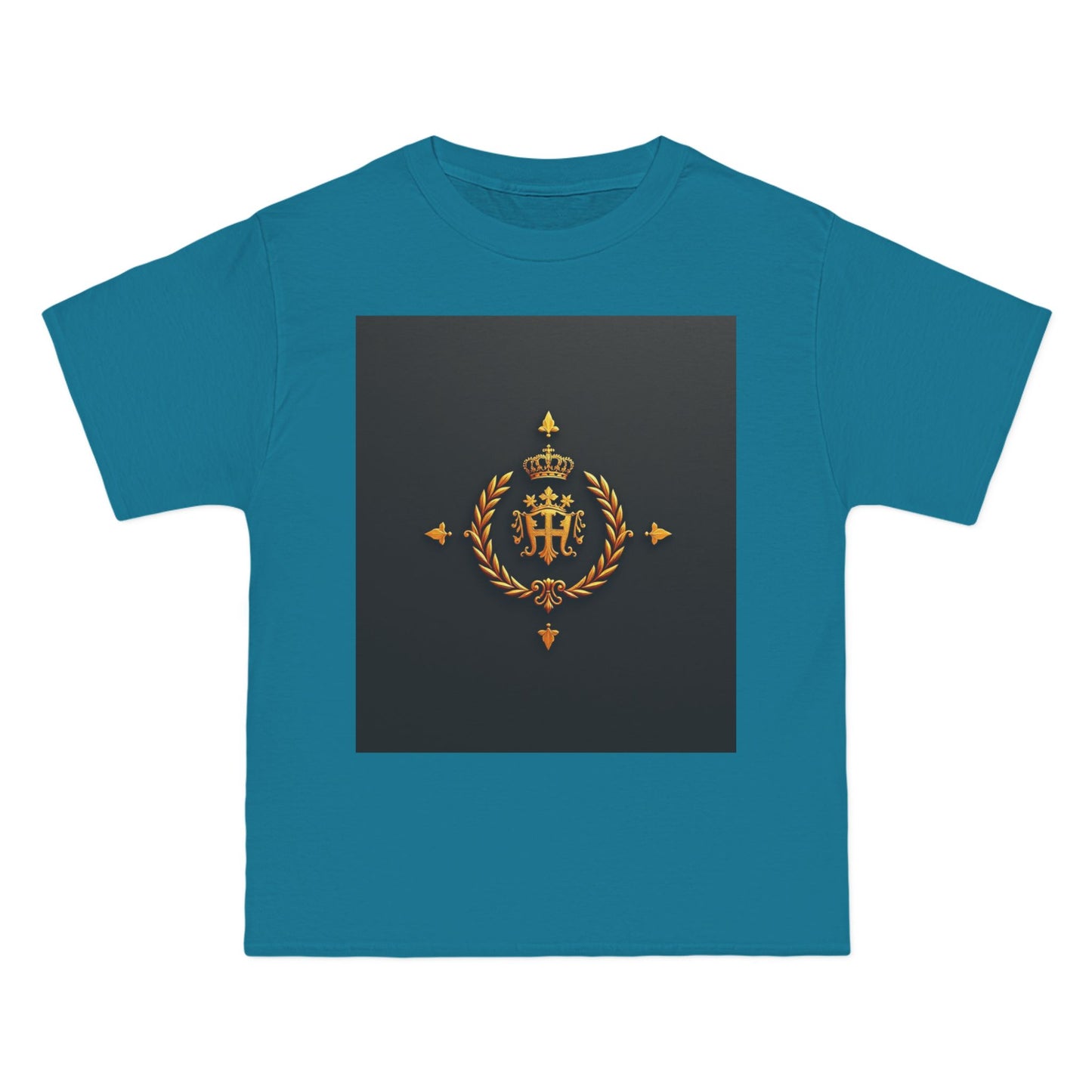 Stylish Gold Emblem T-Shirt, Casual Tee, Unique Gift, Everyday Wear, Graphic Shirt, Fashion Statement - Gold Crest