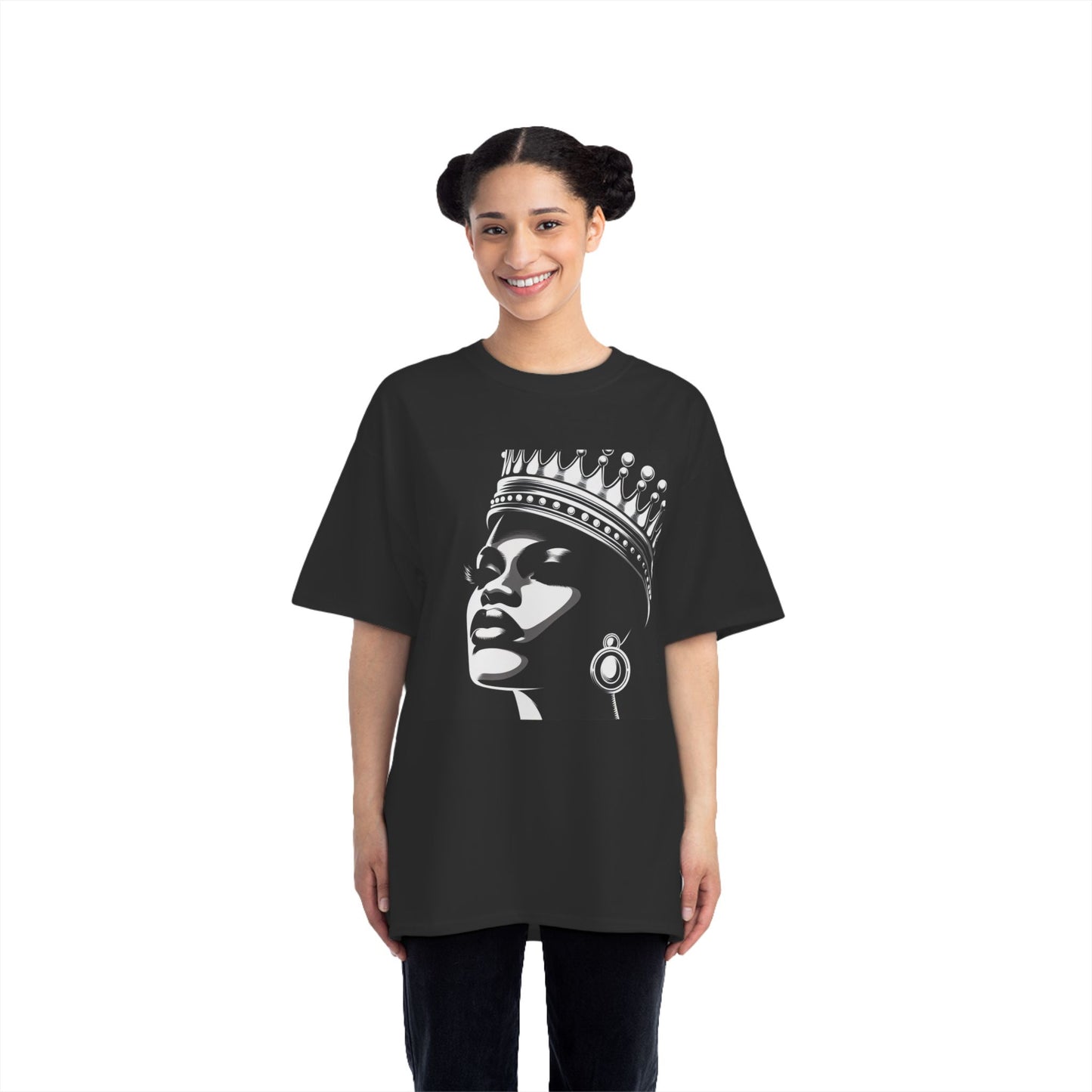 Crowned Beauty T-Shirt, Unisex, Short-Sleeve Tee, Graphic Art Shirt, Queen Vibes Apparel, Unique Gift for Women, Fashion Statement Top