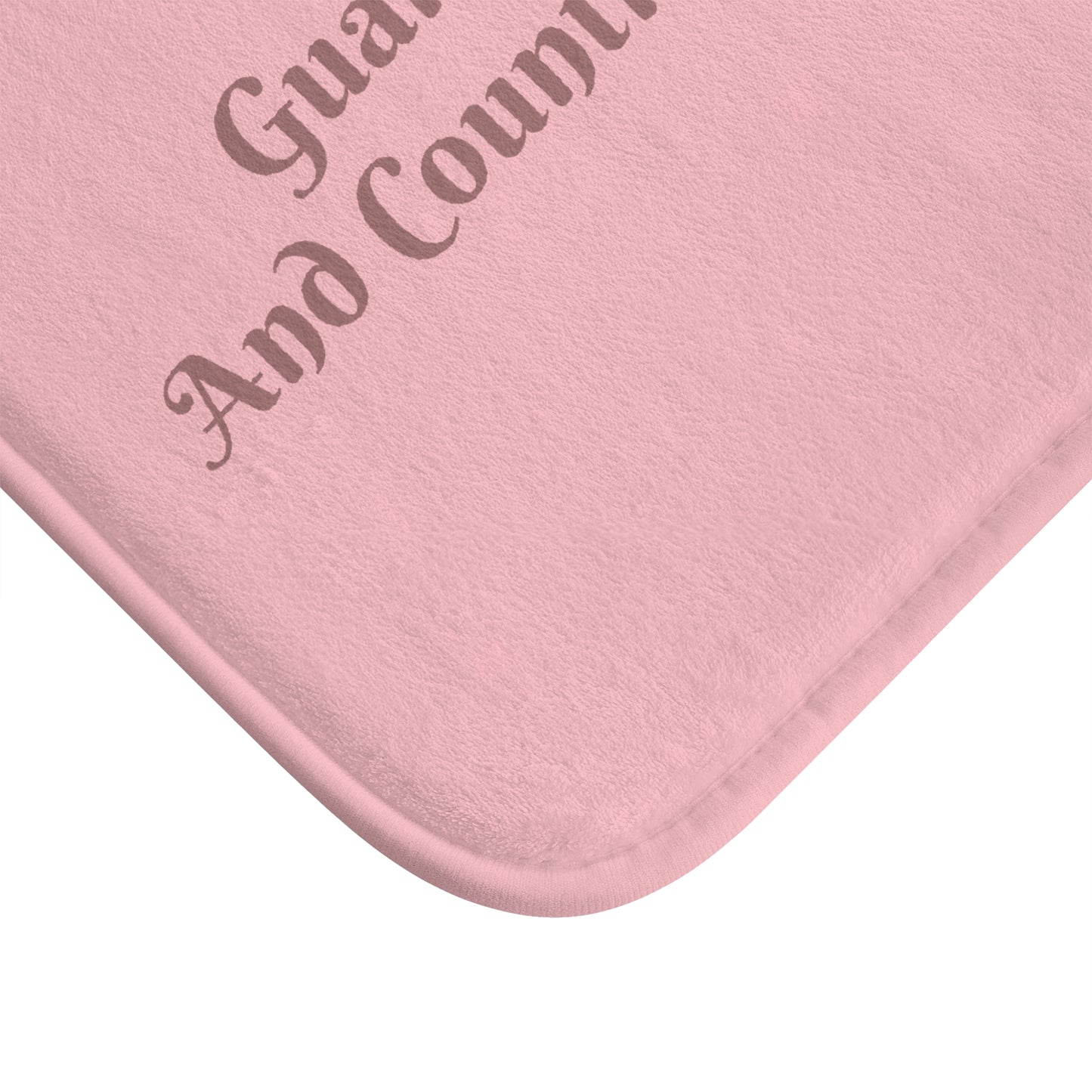 Guarding My Peace Bath Mat - Pink Blessings Reminder, Cozy Home Decor, Relaxation Gift, Bathroom Essentials, Self-Care Accessory-Mauve Lettering